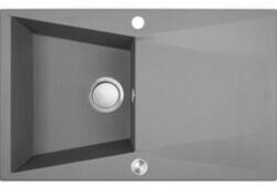 Laveo GRENADA csepptálcás szürke mosogató automata dugókiemelős, helytakarékos szifonnal (SRG_511T) - watermarkt