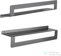 SAPHO CLEO polc és/vagy törölközőtartó, 500mm, gun metal 2019815 (2019815)