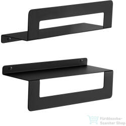 SAPHO CLEO polc és/vagy törölközőtartó, 300mm, matt fekete (2019143) (2019143)