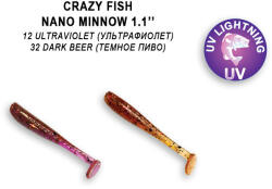 Crazy Fish Nano Minnow 27-12-6 / 27-32-6 gumihal (16 db / csomag) (W-4897068001676)