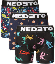 Nedeto 3PACK boxeri copii Nedeto multicolori (3NBDV5) 9-11 ani (184539)
