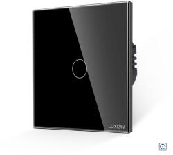 Luxion Nyomógomb Impulzus Érintőkapcsoló 12/24V Egyenáramhoz - szin fekete