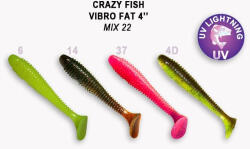 Crazy Fish Vibro Fat 100-M22-6 gumihal (4 db / csomag) (W-4897714002262)