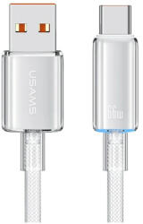 USAMS Cloud Series US-SJ658 6A USB-A-USB-C kábel 1, 2 m fehér (SJ658USB02)