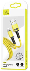 USAMS U52 Lightning 2A gyorstöltőkábel 1 m sárga SJ434USB03 (US-SJ434) (SJ434USB03)