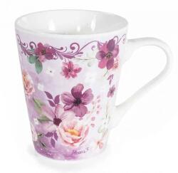 AFI Lila virágos porcelán bögre - 280 ml (IMO-AFI-721540MALYVA)