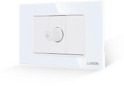 Luxion Comutator Pentru Ventilator 1M si 2 Taste False LUXION cu Rama din Sticla, Standard Italian, 3M