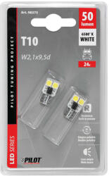 LAMPA 24V T10, (W5W) 4 SMD LED, fehér színű, pár (0198375)