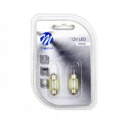 m-tech SZOFITA, LED IZZÓ, LB022R, 12V, C5W, 4LED SÁRGA, PÁR (72LB022Y)