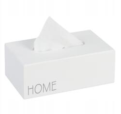 Relaxdays Higiéniai törlőkendőtartó doboz "Home" fehér (10045782)