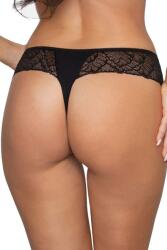 Babell 183 csipkés pamuttanga, fekete, S