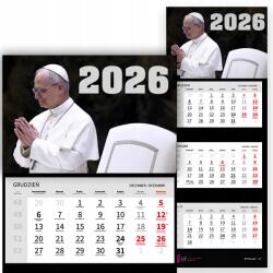  Háromrészes Falinaptár 2026 Pápa Leon XIV Vallásos MIX Minták (Kalendarz Ścienny 2026 PAPIEŻ LEON XIV)