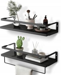  Differtemp Fali Létre Polcok, 2 Db, fekete színben (11111)