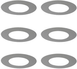 QAZQA 6 darabos rozsdamentes acél takarógyűrű készlet süllyesztett spotlámpákhoz 7, 5 - 13 cm - Spacer (111260)