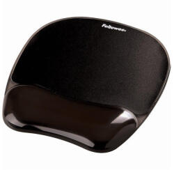 Fellowes Egérpad csuklótámasszal, géltöltésű, Fellowes® Crystal Gel, fekete - papirx
