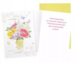 kukartka Névnapi Üdvözlőkártya Virágos Üdvözlőlap Női Virágos Ajándék