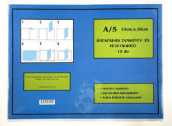  Tankönyvborító öntapadós 35x26 cm, 10 darabos