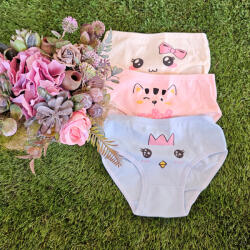 Aura Via Kislány bugyi cuki mintás 3db/cs 2-3 év 97504