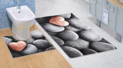 Kvalitex Kétrészes fürdőszobai szőnyeg 60x100 + 60x50 cm - Sötét kő 3D (K-40113850042)