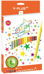 Y-Plus Színes ceruza Y-Plus+ STAR 36 db-os klt. színezővel, hegyezővel (DCP2305001023) - papir-bolt