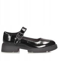VINCEZA Lakkozott fekete lapos sarkú félcipő Mary Jane Vinceza 62179 Bk Pt (62179)
