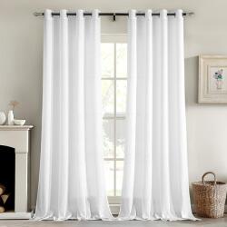 MIULEE 2 db Fehér bársony függöny karikákkal 140x260 cm (T283)