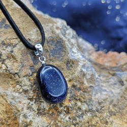 EnciShop Csillagos Égbolt Nyaklánc - Kék homokkő (Blue Goldstone) (bg101)