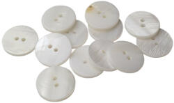  Természetes Kagyló Gomb ~13mm