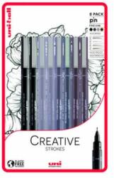uni 8 darabos rajzmarker készlet "Creative Strokes