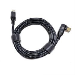 iShoot Cablu USB Type C 2.0 la USB Type C 480Mbs 240W 1.5m Side Bend