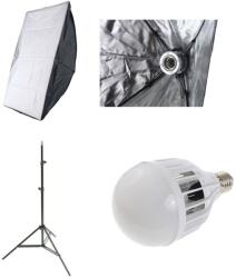 iShoot Kit lumina continua foto-video cu Softbox 40x60cm fasung E27 incorporat+stativ+bec LED 28W-6500k