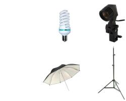 iShoot Starter kit lumina continua foto-video cu umbrela de reflexie 101cm