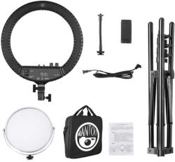 iShoot Kit Lampa circulara RL-12 II 240LED-uri temperatura reglabila 3200-5600k si stativ