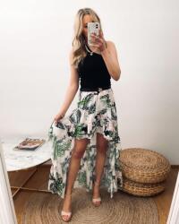  Aszimmetrikus Maxi szoknya Trópusi nyomtatás