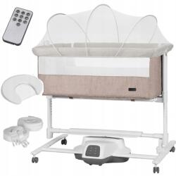 Carrello Bloom kiságy önhintáló távirányító szúnyogháló matrac, C Beige (CRL-10304 SILK BEIGE)