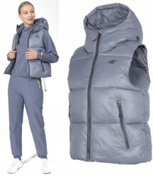 4F Női Steppelt Toll Mellény Kapucnival, Vastag KUDP004 > Xs (H4Z22-KUDP004-32S)