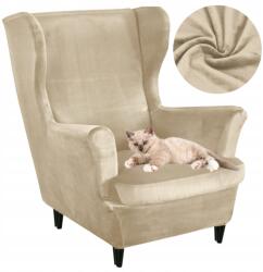 Ubieramy-meble Üléshuzat Kasmír Bézs Velúr Rugalmas Vastag Prémium (30W-BKA_P)