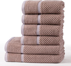 decoDoma Set de prosoape şi prosoape de baie din frotir MODENA latté, 6 buc Prosop