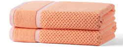 decoDoma Set de 2 prosoape de baie din frotir MODENA caisă 70 x 140 cm Prosop