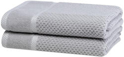 decoDoma Set de 2 prosoape de baie din frotir MODENA gri 70 x 140 cm Prosop
