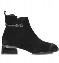 VINCEZA Klasszikus lapos sarkú bokacsizma Vinceza 58348 fekete (58348)