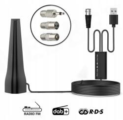  Fm Dab+ Rádióantenna Erősítővel +4 Csatlakozó A Legtöbb Készülékhez (716252310537)