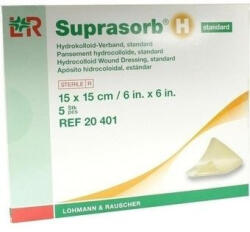 SUPRASORB h standard 15 x 15 cm 20401 hydrokolloid kötszer vastag lappal steril (lohmann) (12197)