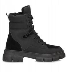 VINCEZA Kényelmes fekete magassarkú bokacsizma Vinceza 34682 (34682)