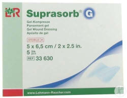 SUPRASORB g 5 x 6, 5 cm 33630 hydrogél lap kötszer steril (lohmann) (21990)