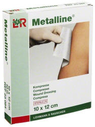 METALLINE 10 x 12 cm (10 db/doboz) 23084 impregnált gézlap steril (lohmann) (12273)