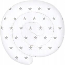  Kígyópárna XXL 200 cm ágyvédő szürke csillagok (Totsy Baby Poduszka do karmienia)