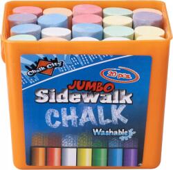  Chalk City járda kréta készlet 20 darabos többszínű jumbo (700761030215)