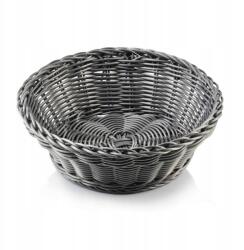 Mondex Kerek kenyértartó kosár szürke Rattan gyümölcskosár étkezőbe (HIWI0045)