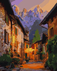 Alkotásutca Arany hegyi falu - Számfestő készlet kereten 40x50